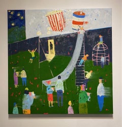 "Intermission", Huile sur toile - Peinture figurative