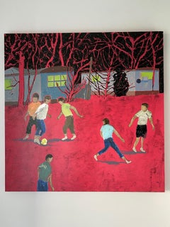 "Street Players, " Oil on Canvas - Figurative Painting