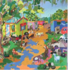 "Take a Goat with You, " Oil on Board - Figurative Painting