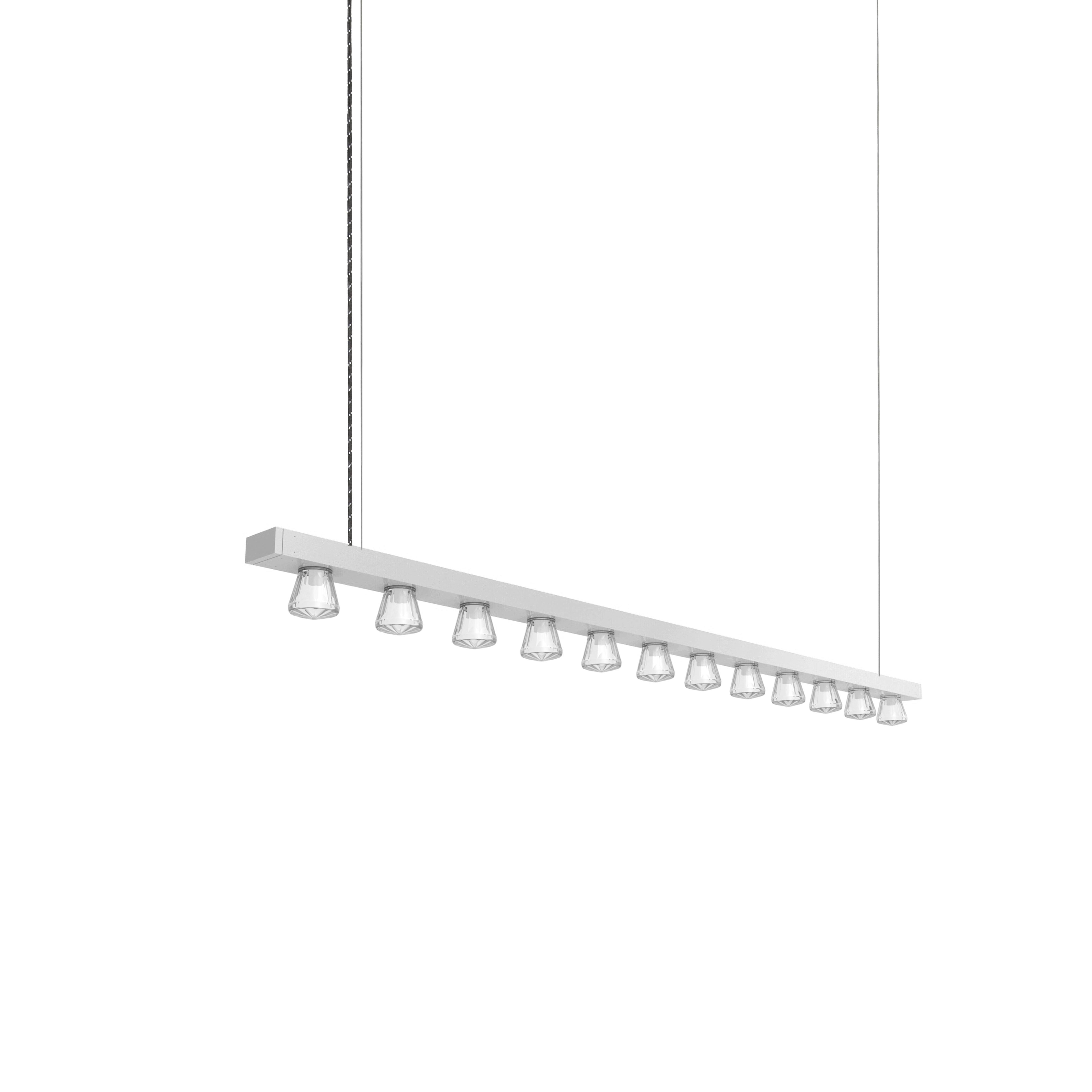 XXI secolo e contemporaneo Lampada a sospensione contemporanea Line 100 in alluminio anodizzato nero di JSPR in vendita
