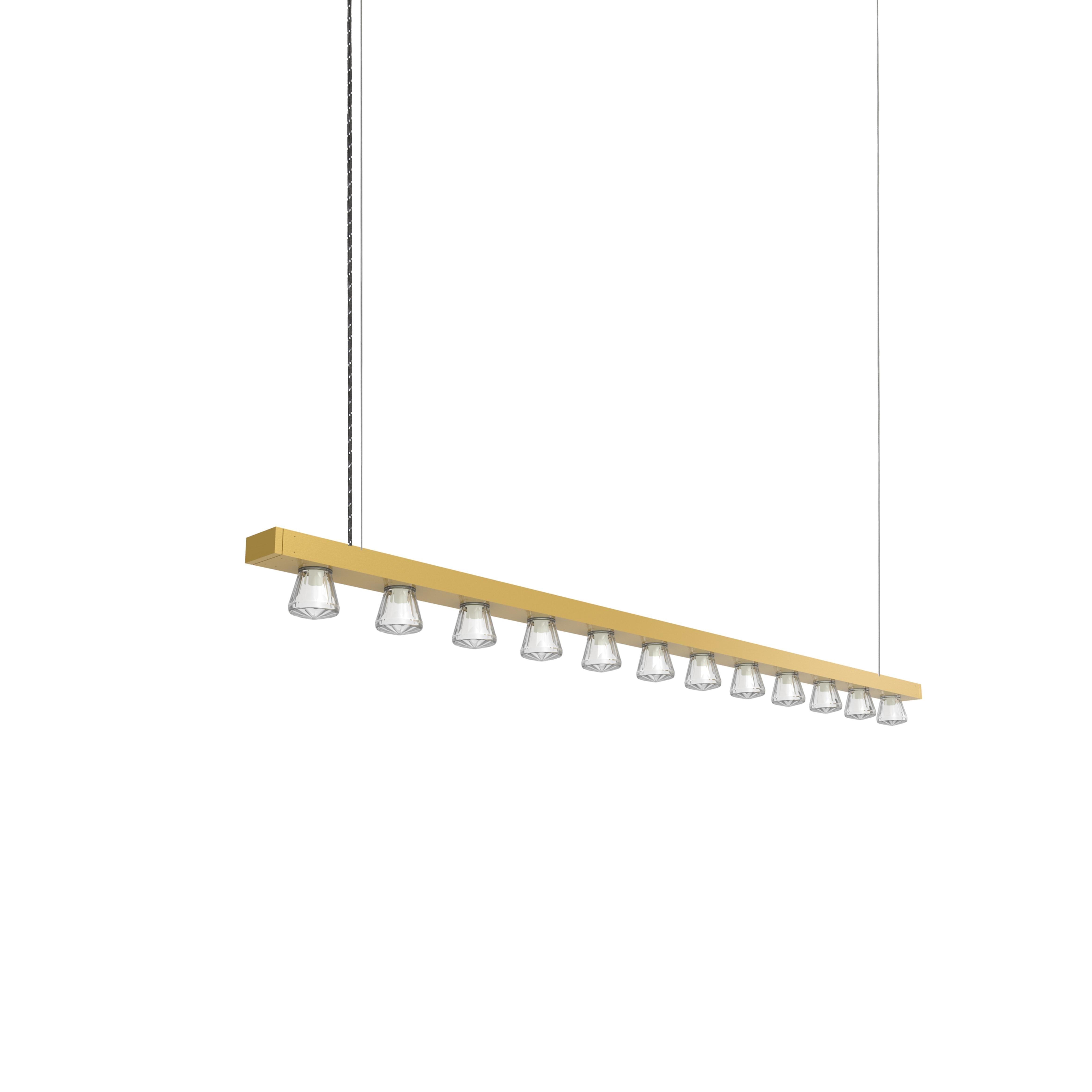 Line 200 Aluminio Dorado Lámpara Colgante Contemporánea by JSPR en venta 2