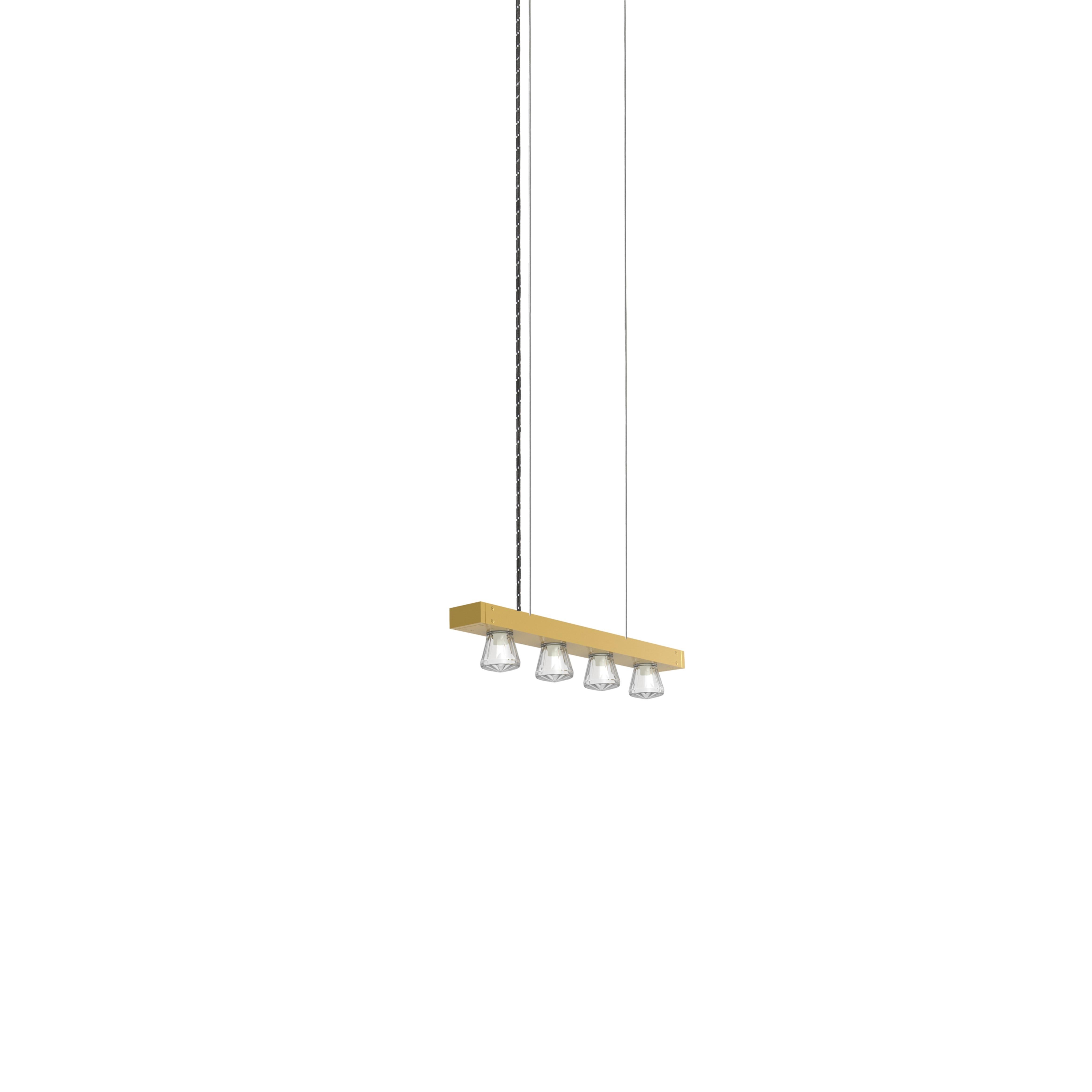 Anodizzato Lampada a sospensione contemporanea Line 50 Champagne Aluminum di JSPR in vendita