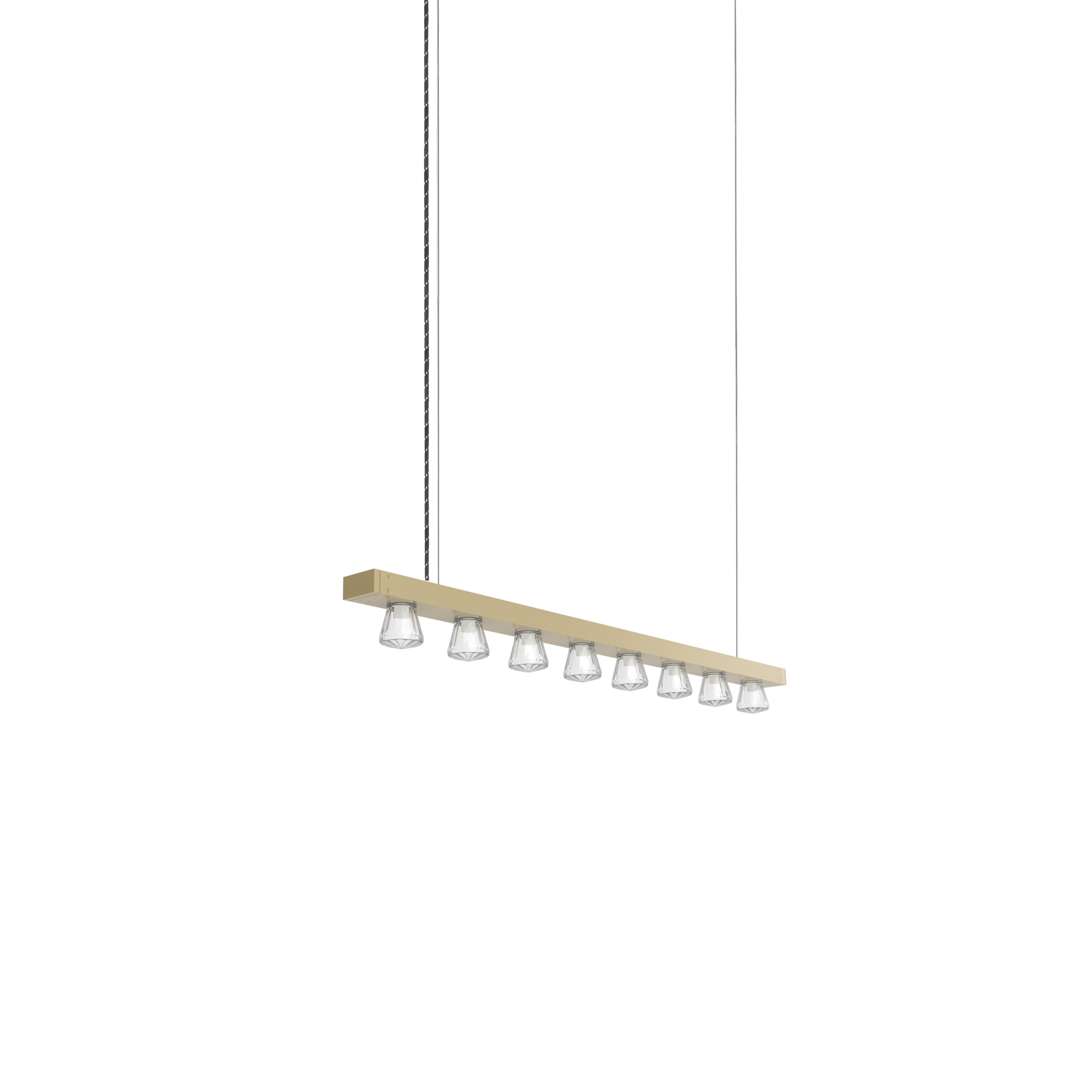 XXI secolo e contemporaneo Lampada a sospensione contemporanea Line 50 Champagne Aluminum di JSPR in vendita