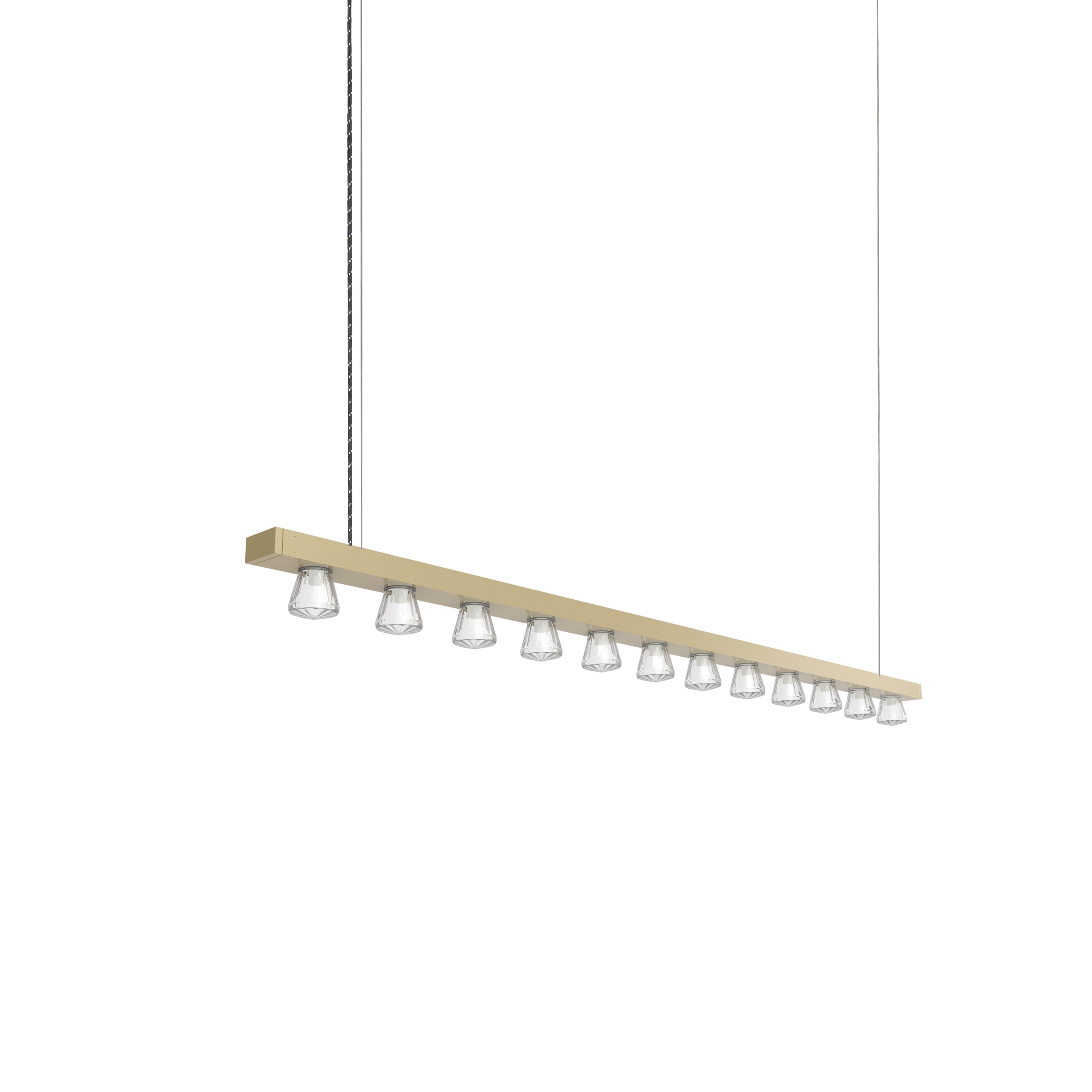 Alluminio Lampada a sospensione contemporanea Line 50 Champagne Aluminum di JSPR in vendita