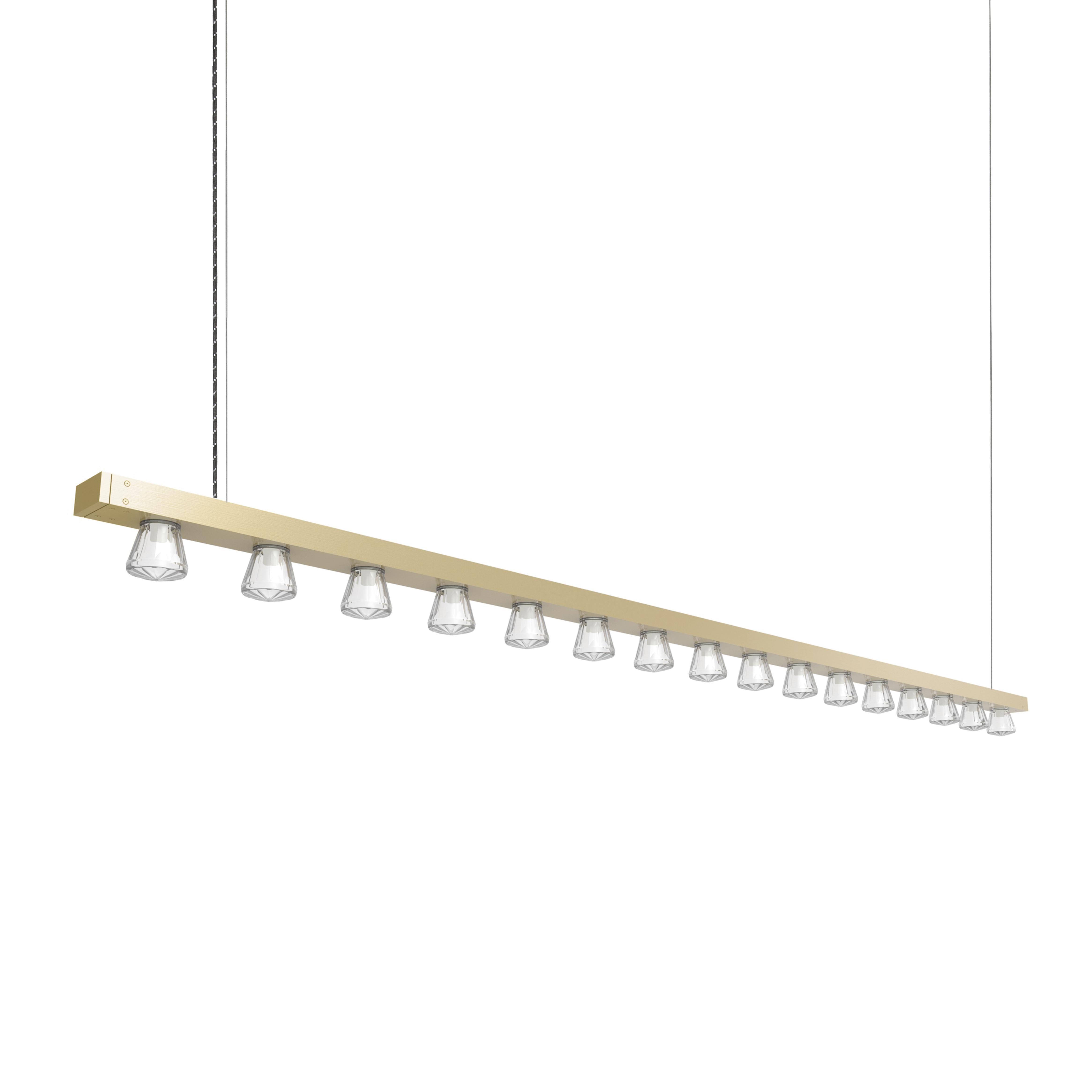 Lampada a sospensione contemporanea Line 50 Champagne Aluminum di JSPR in vendita 1