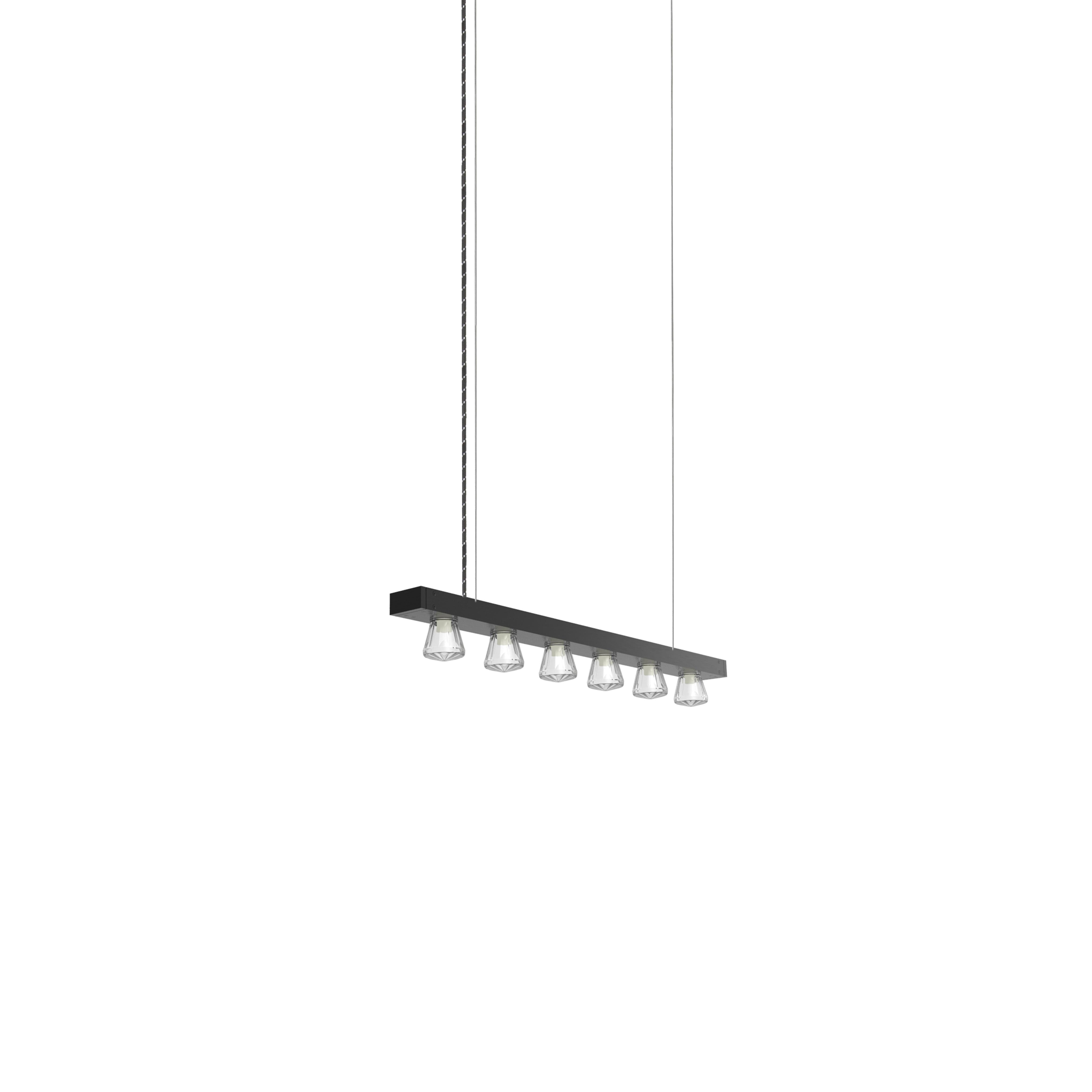 Postmoderno Lampada a sospensione contemporanea Line 75 Bronze Aluminum di JSPR in vendita