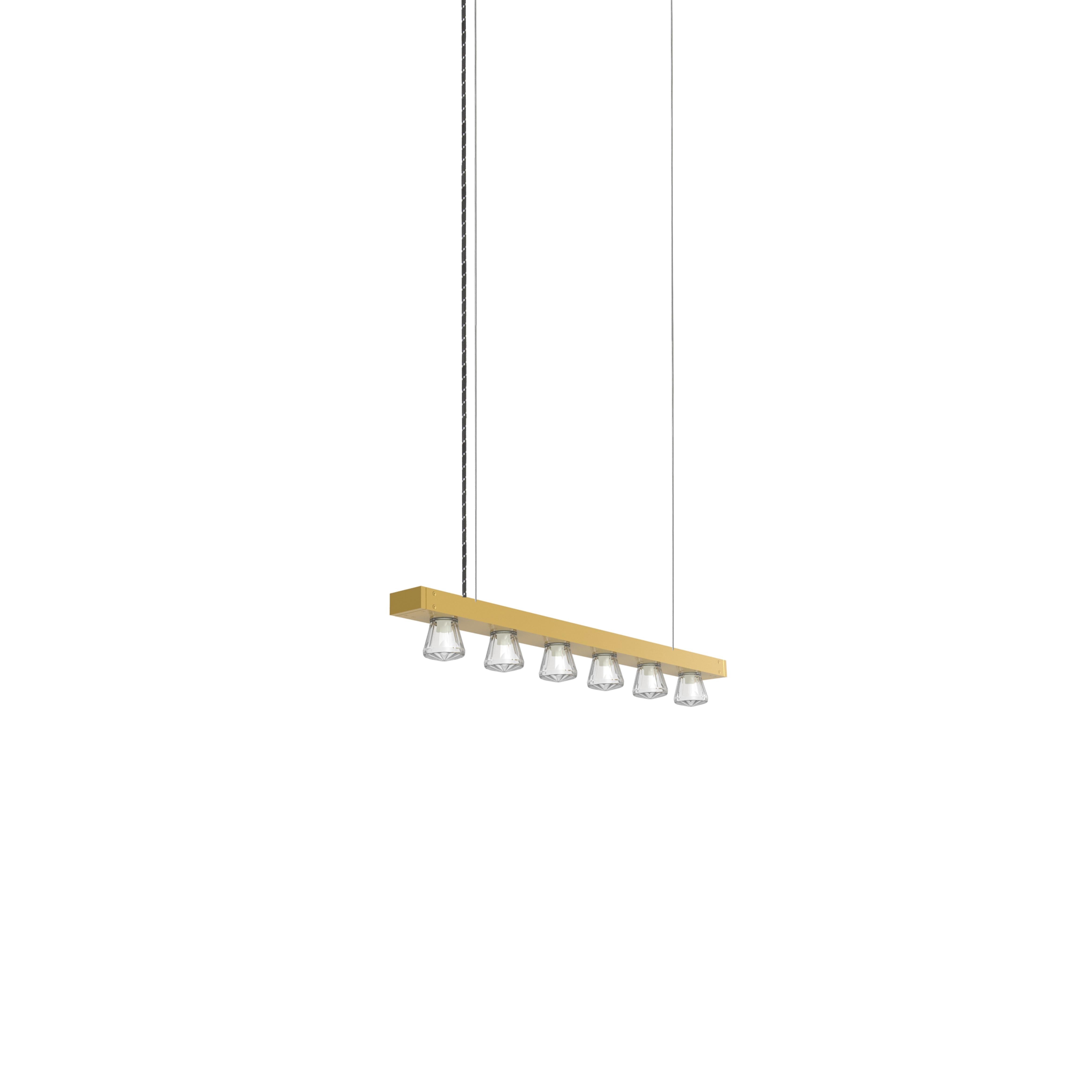 Anodizzato Lampada a sospensione contemporanea Line 75 Bronze Aluminum di JSPR in vendita