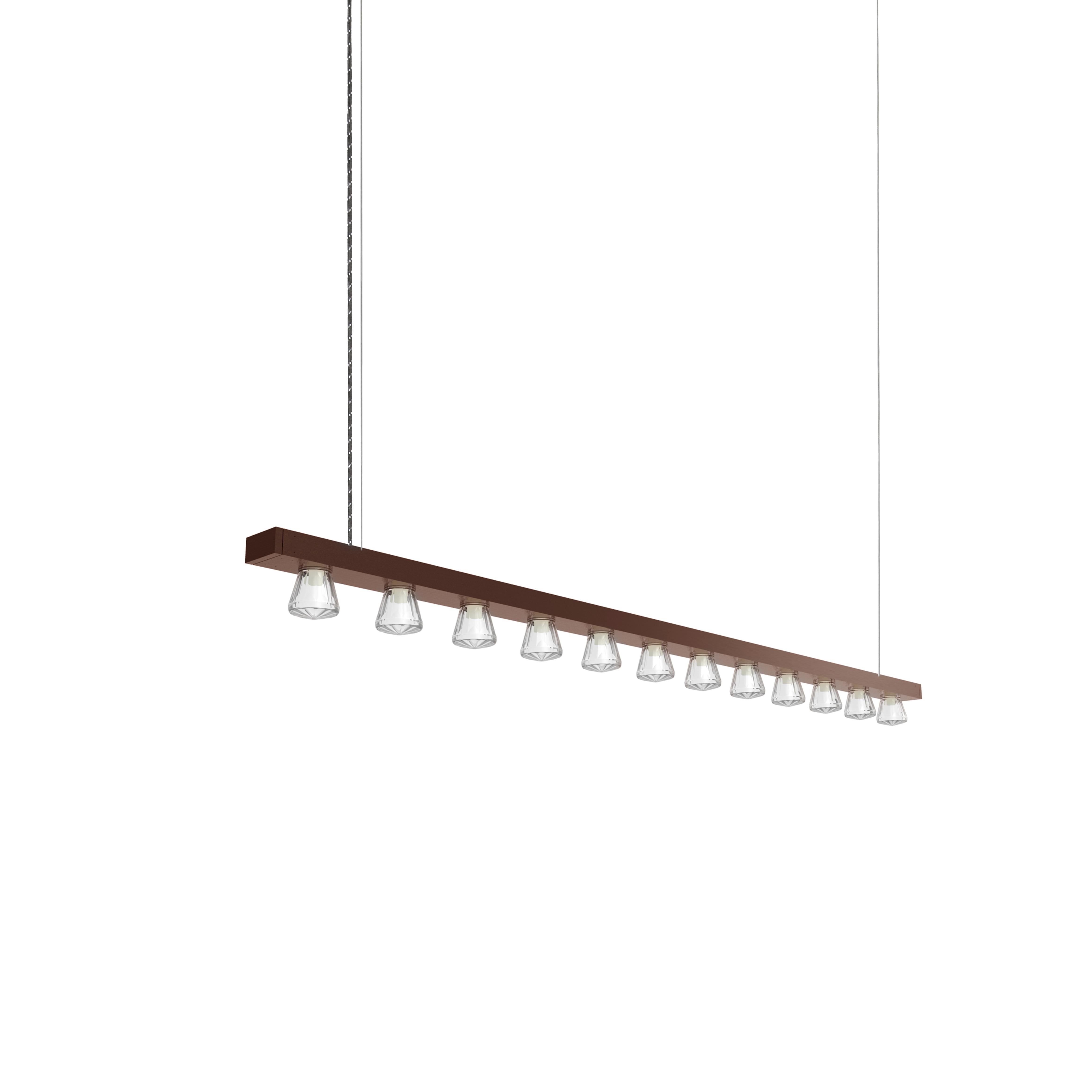 Alluminio Lampada a sospensione contemporanea Line 75 Bronze Aluminum di JSPR in vendita