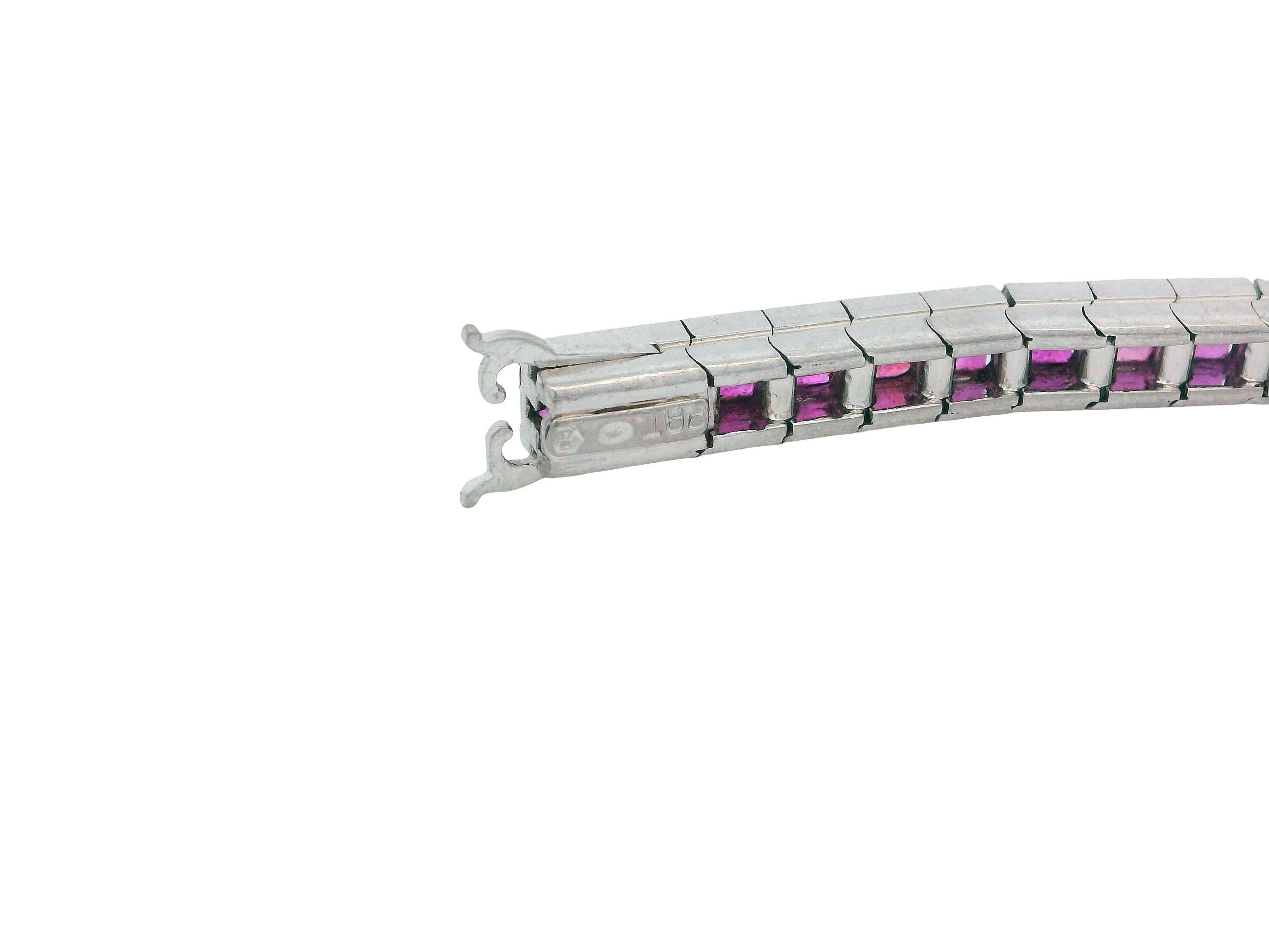 Ligne brac 18kw cal 46@ 16cts tw rubies Pour femmes en vente