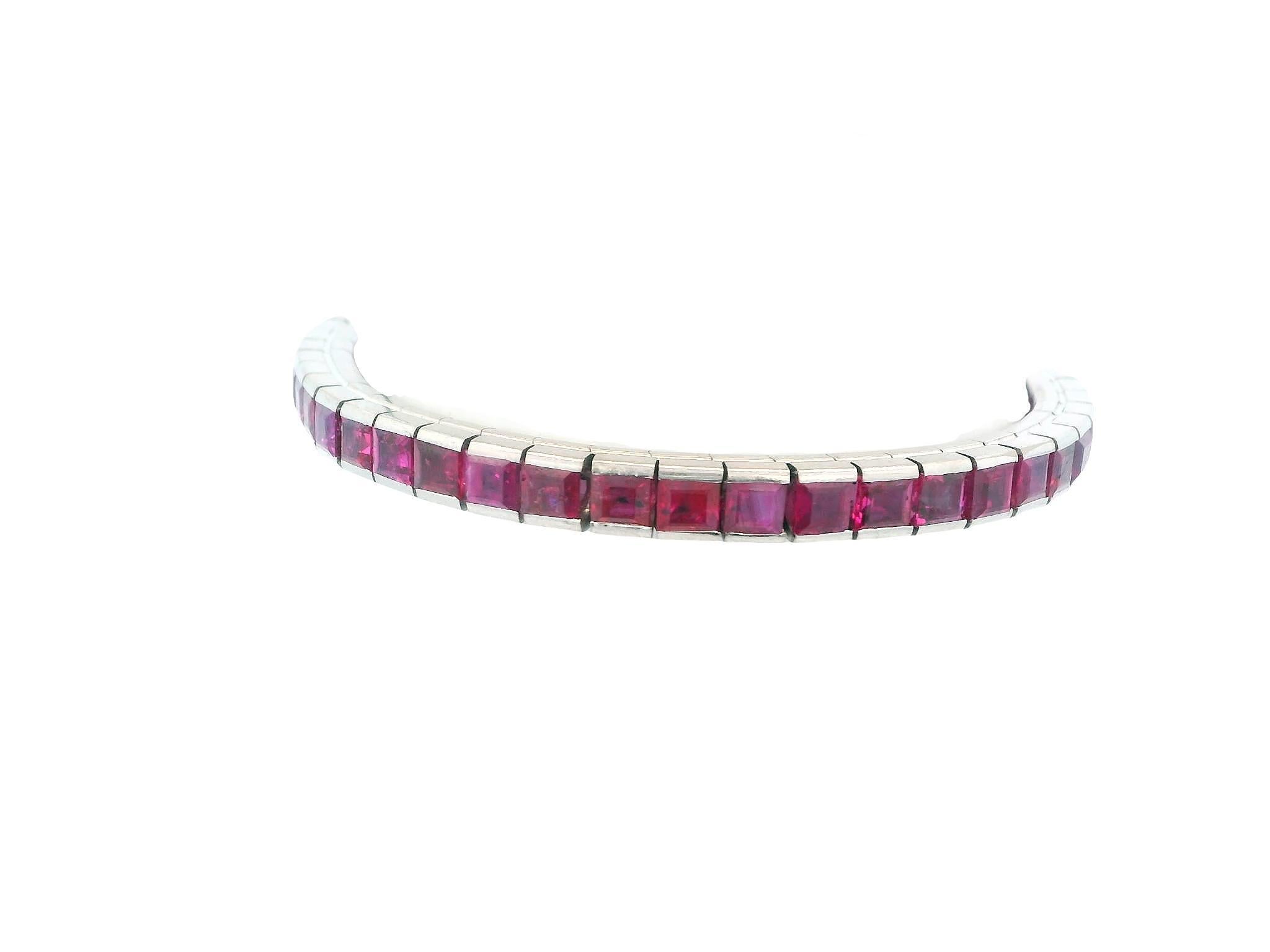 Ligne brac 18kw cal 46@ 16cts tw rubies en vente 1