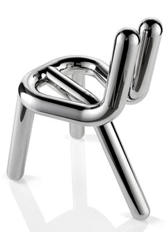 Riluc, Line Chair, Hand Polished Stainless Steel designed in 2010 by Toni Grilo