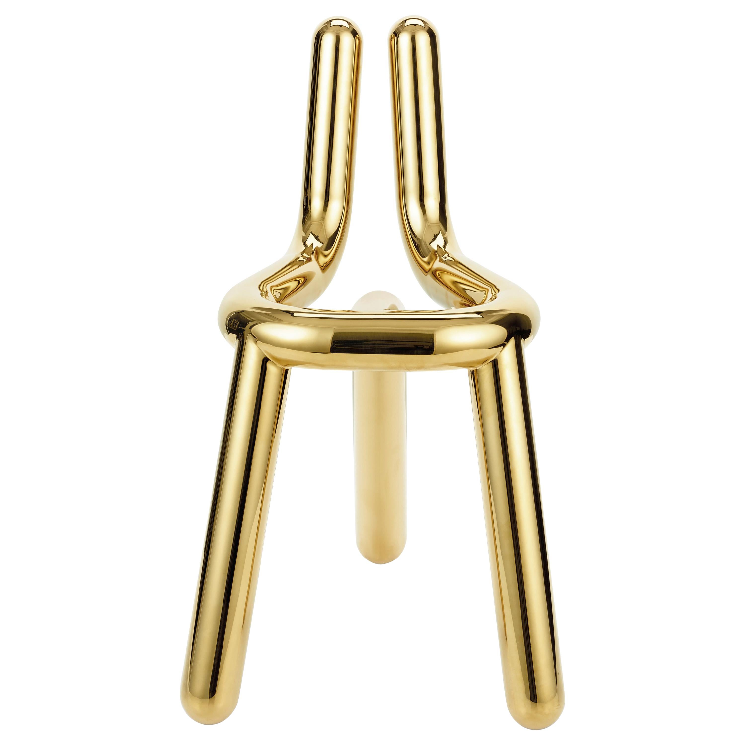 Riluc, Line Chair, Titanium Gold, made by hand, designed in 2010 by Toni Grilo For Sale