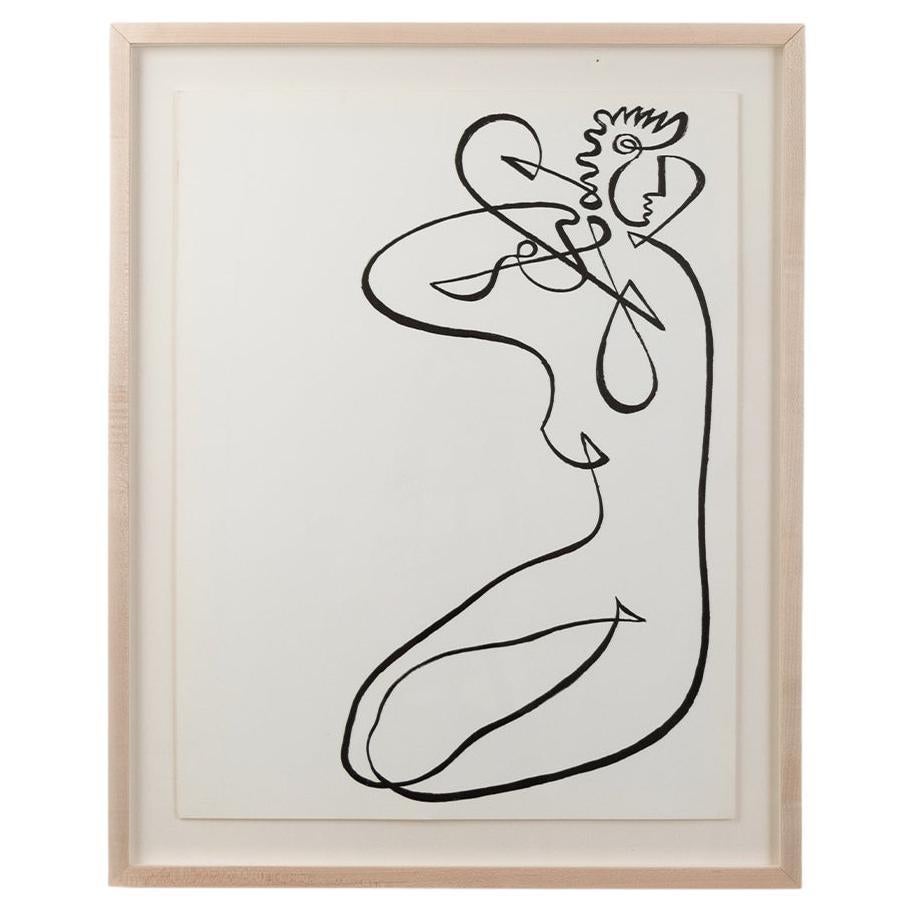 Disegno al tratto di Jean Negulesco