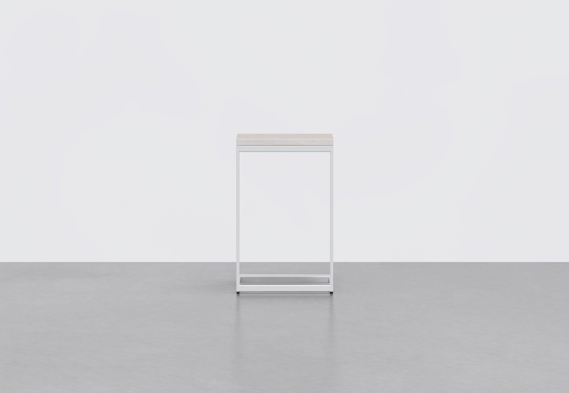 Vietnamese Line Personal Table, White Washed Ash