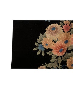 Traditional Handwoven Luxury Chinese Wool Black Rug