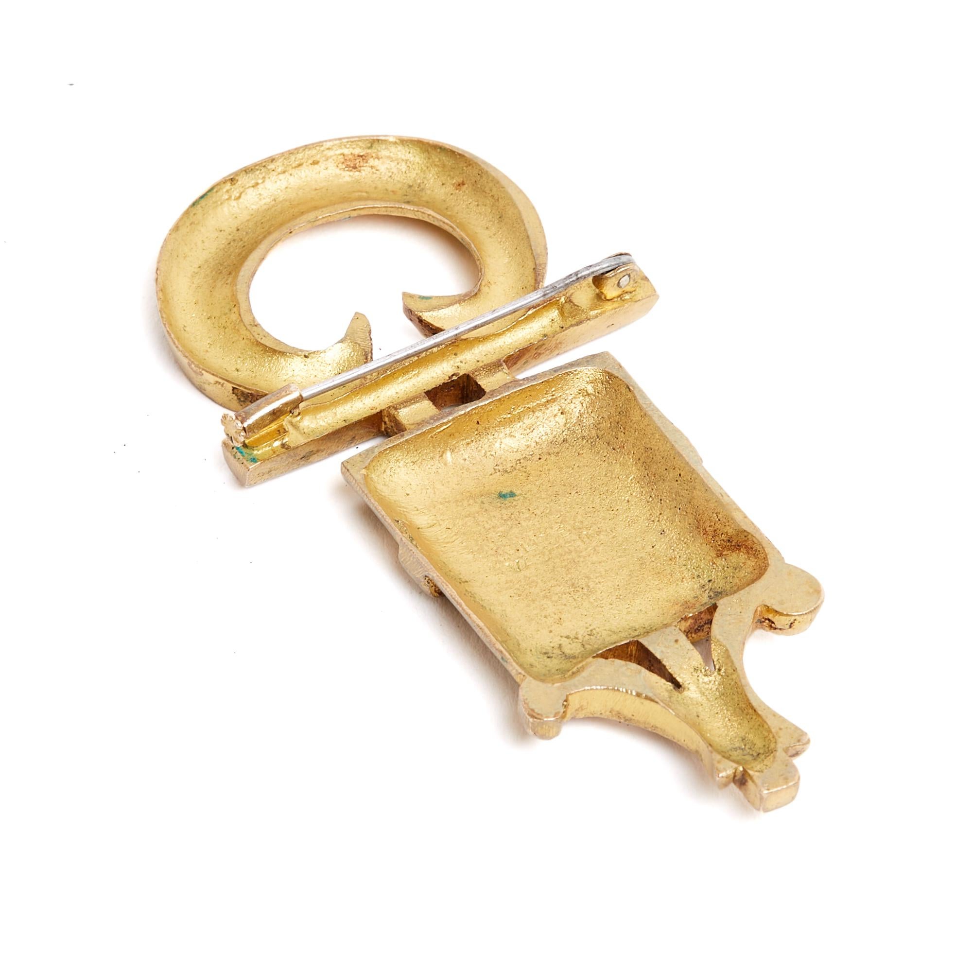 Line Vautrin 1955s Broche pendentif Bronce Artista Broche colgante en Bueno estado para la venta en PARIS, FR