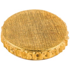 Line Vautrin "A Ton Entière Discretion" Gilded Bronze Covered Pill Box