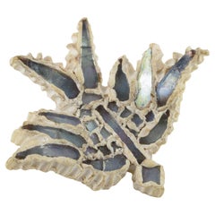 Line Vautrin Flying Bird Resin Talosel and Blue Mirrors Brooch Line Vautrin Flying Bird Resin Talosel and Blue Mirrors Brooch