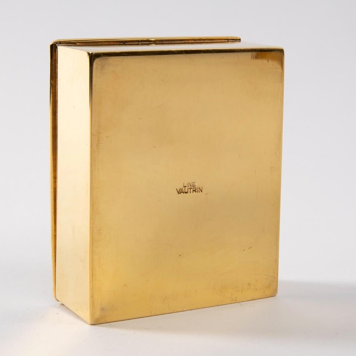 French Line Vautrin, France, Dachshund Tout Ou Rien 'All or Nothing' Box, Gilded Bronze