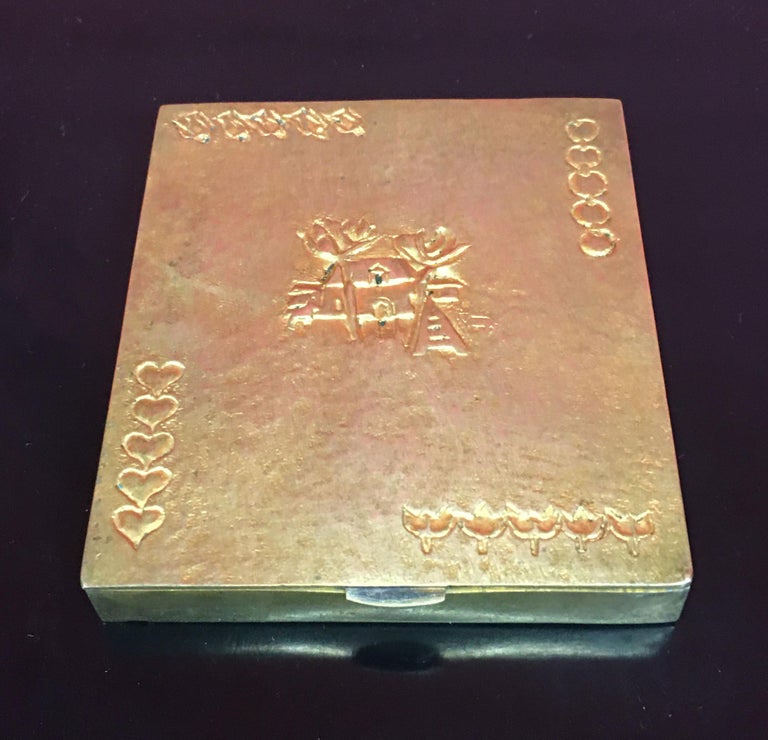 Line Vautrin Gilt Bronze Box Signed For Sale 5