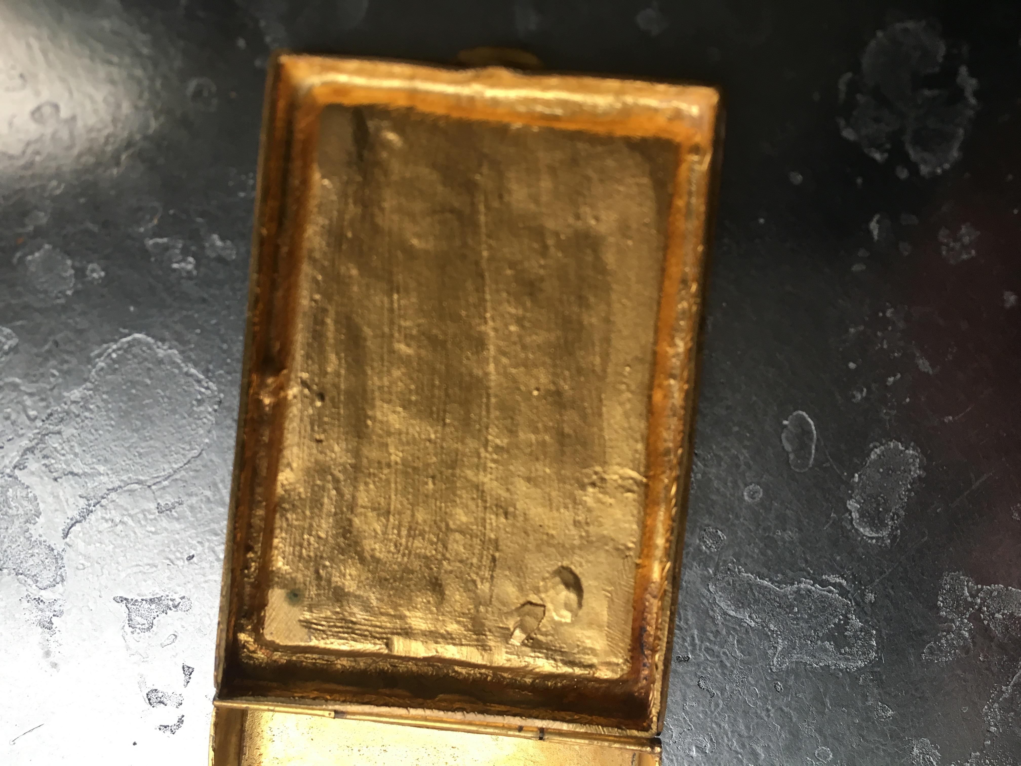 Line Vautrin Gilt Bronze Box Signed 3