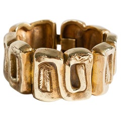 Line Vautrin, "Icare, " Bronze Doré Bracelet, France, circa 1945-1950