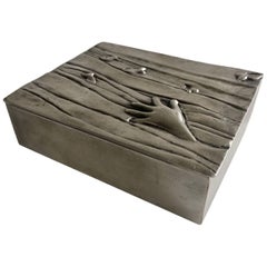 Vintage Line Vautrin "La Main et des Poissons" Bronze Box 'Hand and Fishes'