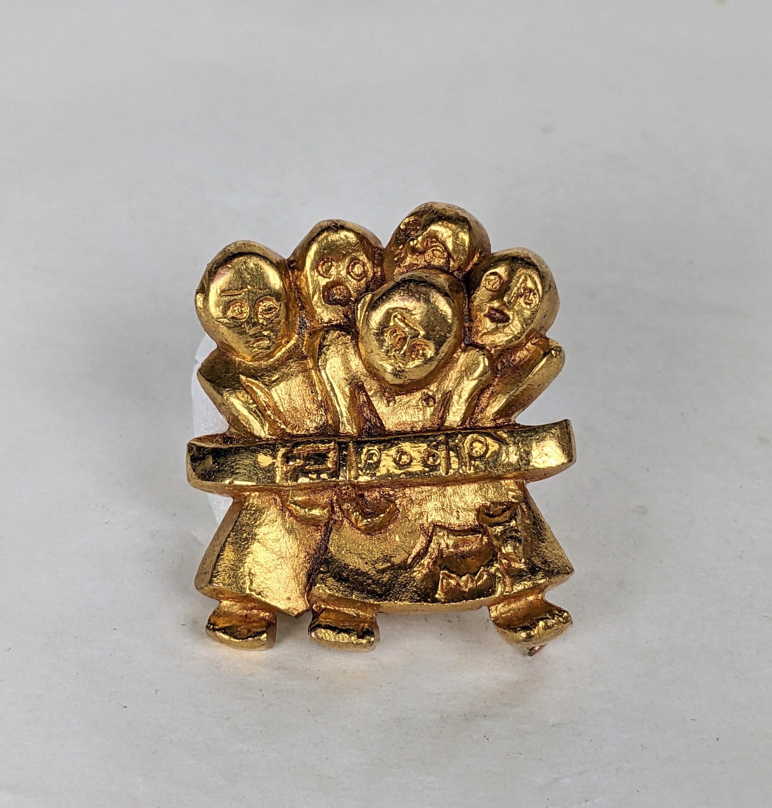 Gilt brooch by Line Vautrin (1913-1997), circa 1945-46. The design is known as                                                           
                                                                                                         
     