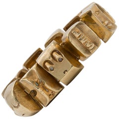 Line Vautrin Les Sept Péchés Capitaux Gilded Bronze Armband, Bracelet