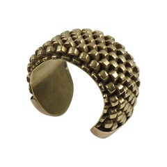 Vintage Line Vautrin Massive Gilt Cuff Bracelet