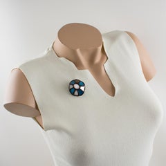 Line Vautrin Talosel and Blue Mirrors Brooch