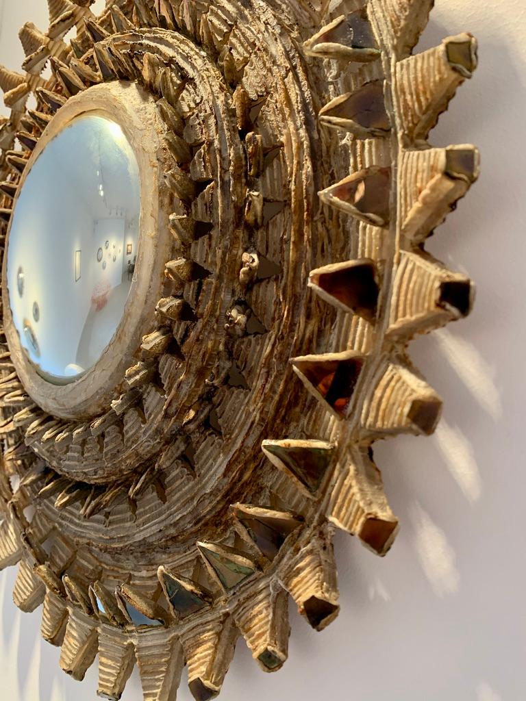 Line Vautrin Rare Mirror in Talosel In Good Condition In Paris, FR