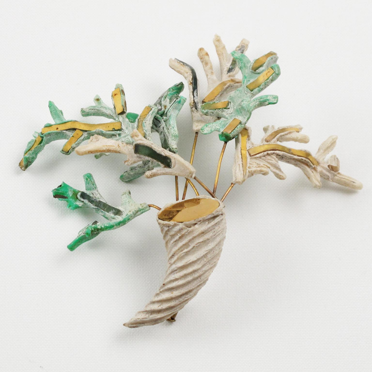 Line Vautrin Broche de talosel y espejos Modelo San Huberto en Bueno estado para la venta en Atlanta, GA