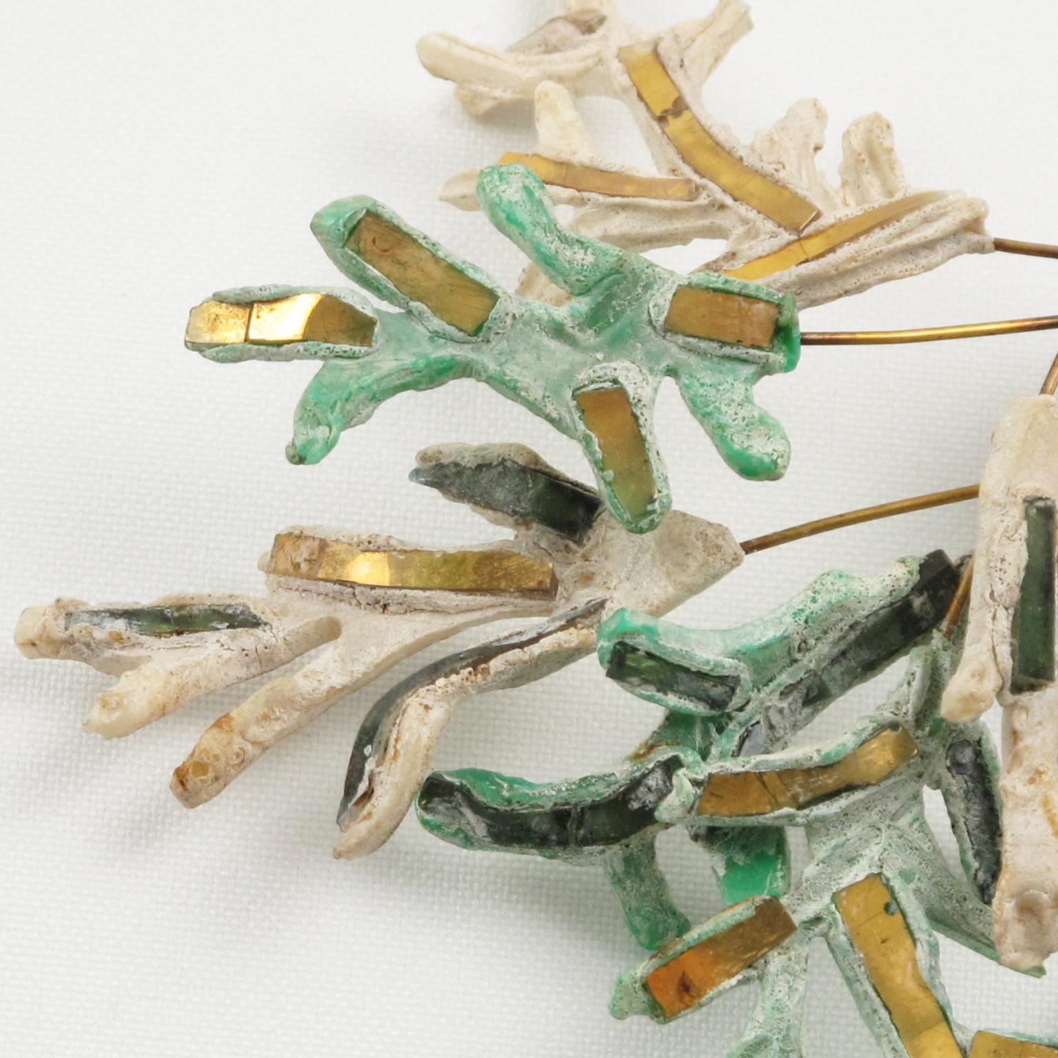 Line Vautrin Broche de talosel y espejos Modelo San Huberto en venta 3