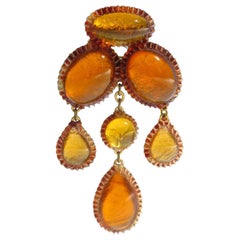 Line Vautrin Escuela Ámbar Miel Talosel Broche de resina