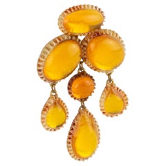 Line Vautrin School Golden Honey Talosel Resin Brooch