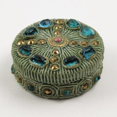 Line Vautrin School Green Talosel Resin Pill Snuff Box