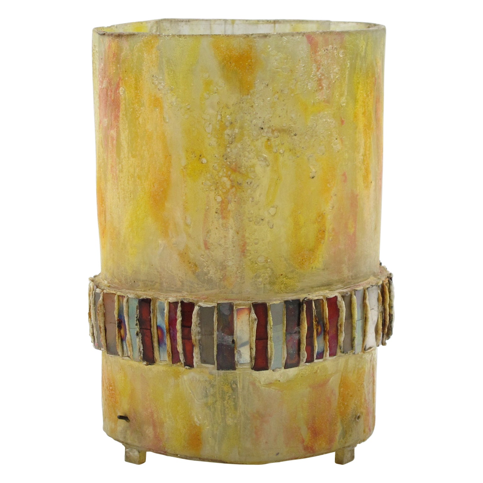 Lampada da tavolo con specchio e talosel della scuola Line Vautrin in vendita