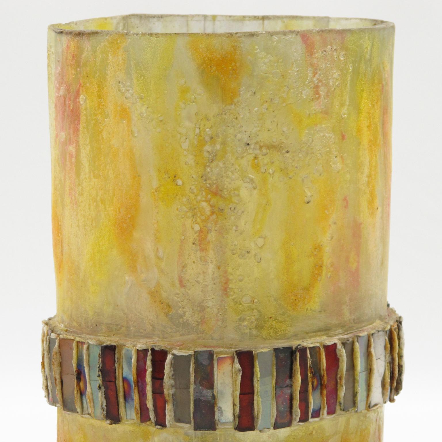 Mid-20th Century Line Vautrin School Talosel and Mirror Table Lamp For Sale