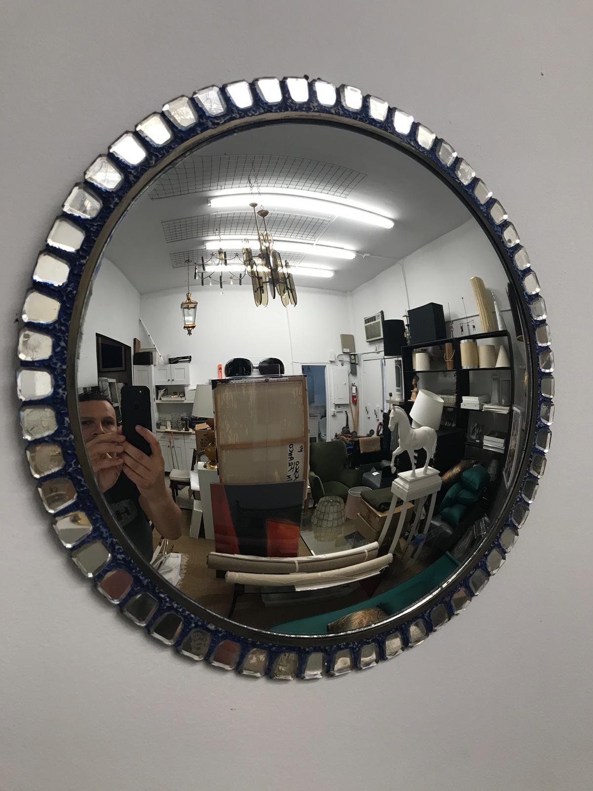 French Line Vautrin Style Convex Mirror 