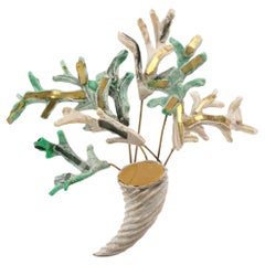 Line Vautrin Talosel and Mirrors Brooch St Hubert Model