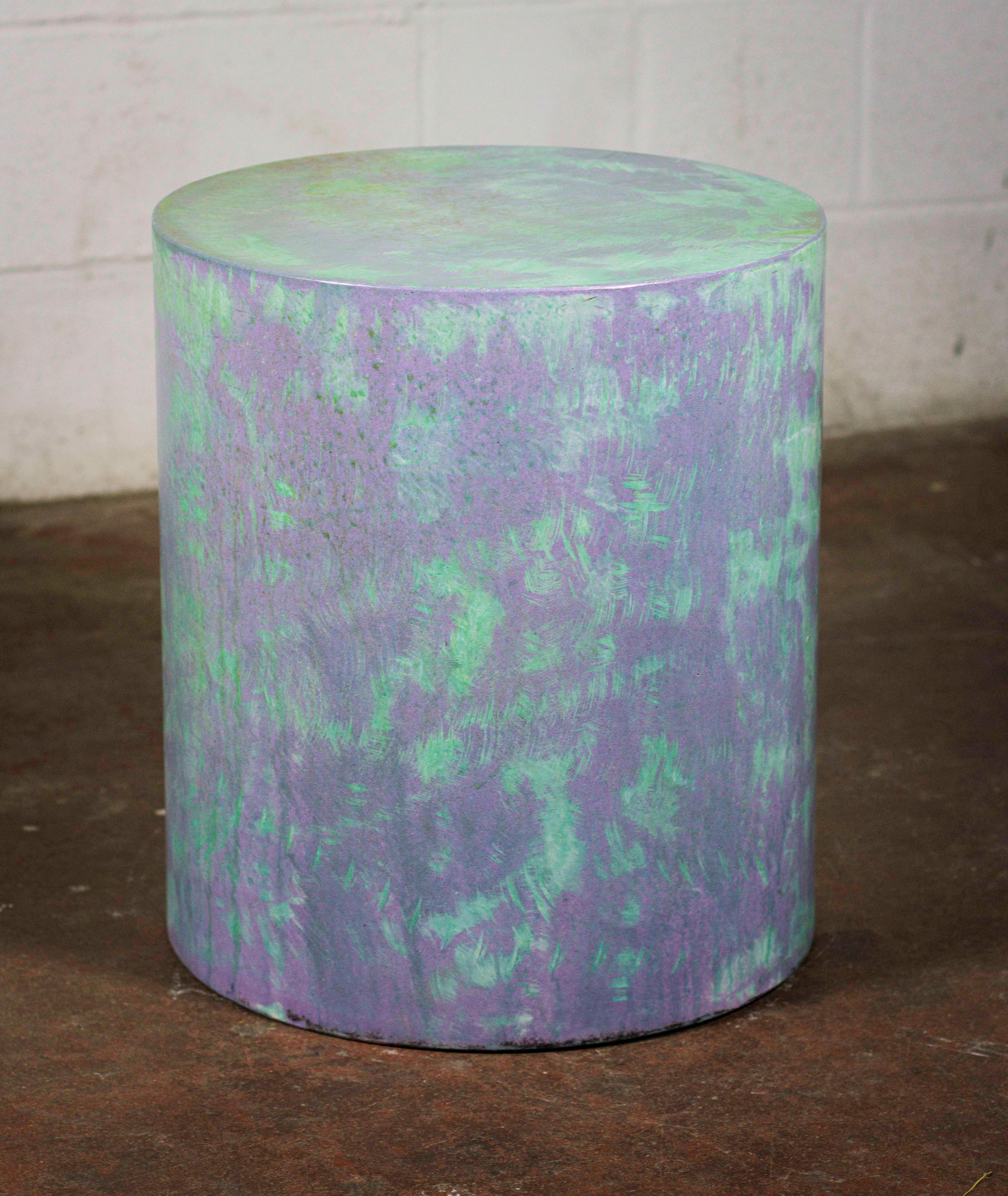 Contemporary Handcrafted designer concrete drum line ZERO number 16 by Dylan Myers For Sale