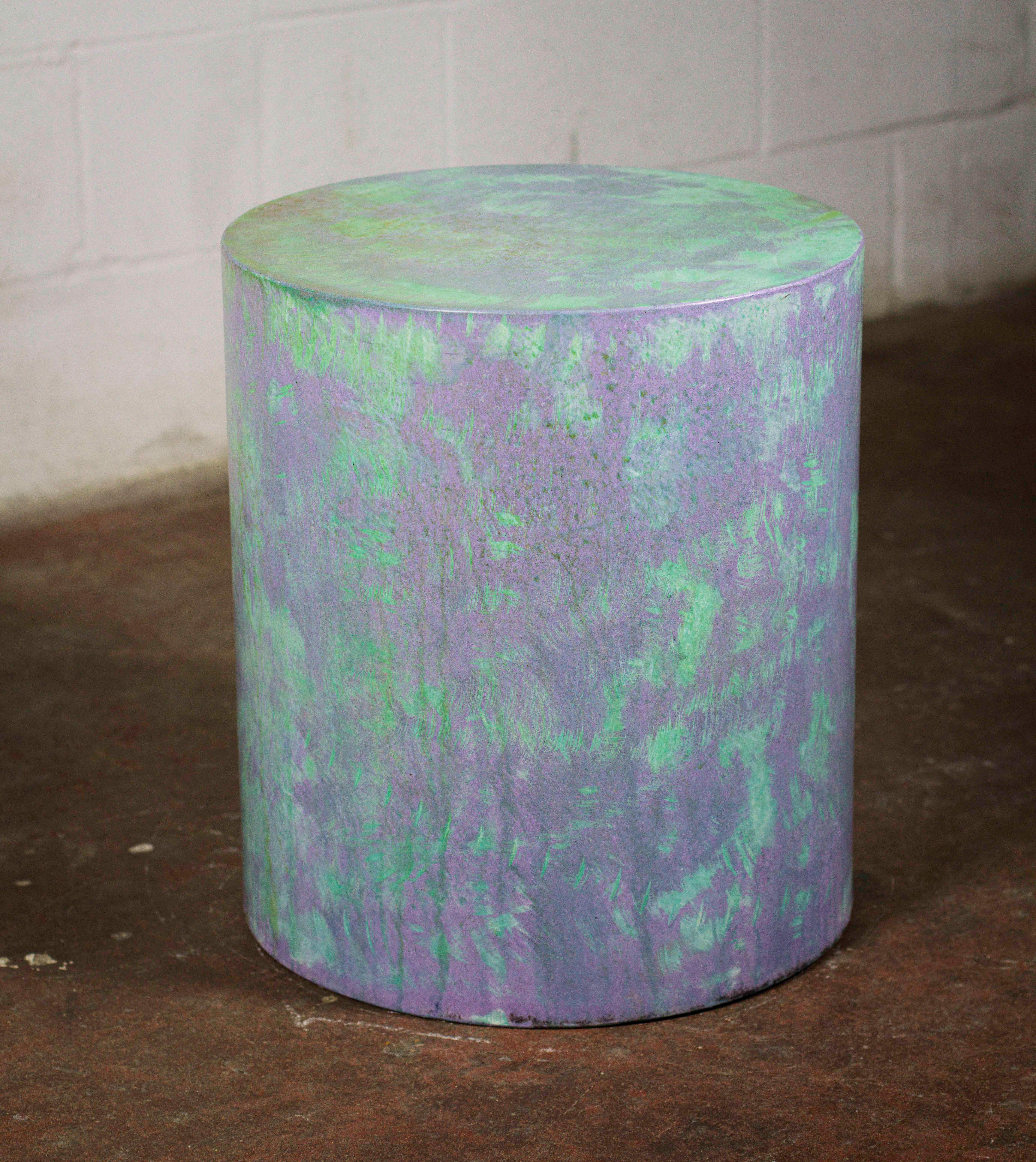 American Handcrafted designer concrete drum line ZERO number 16 by Dylan Myers For Sale