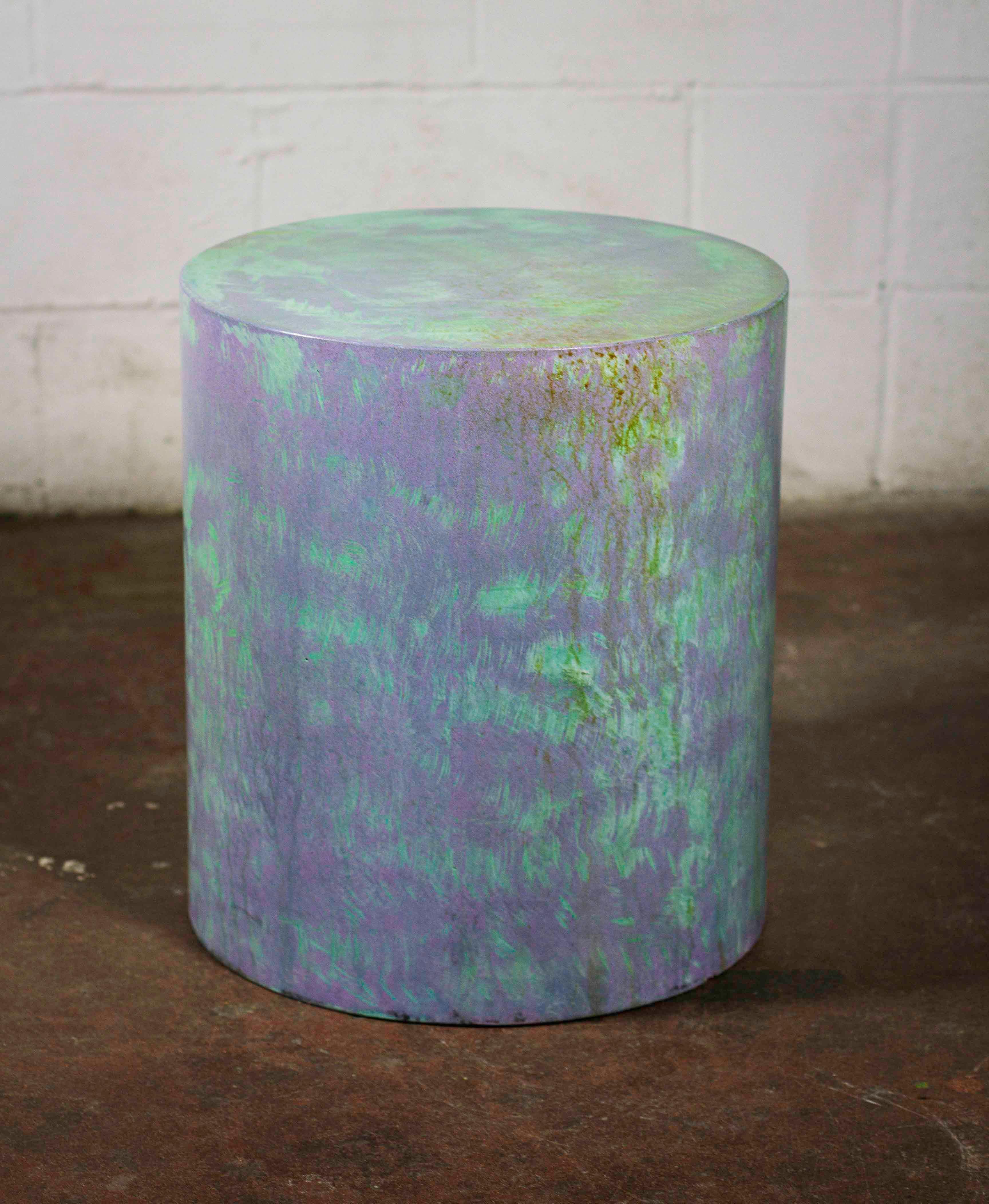 Handcrafted designer concrete drum line ZERO number 16 by Dylan Myers For Sale 2