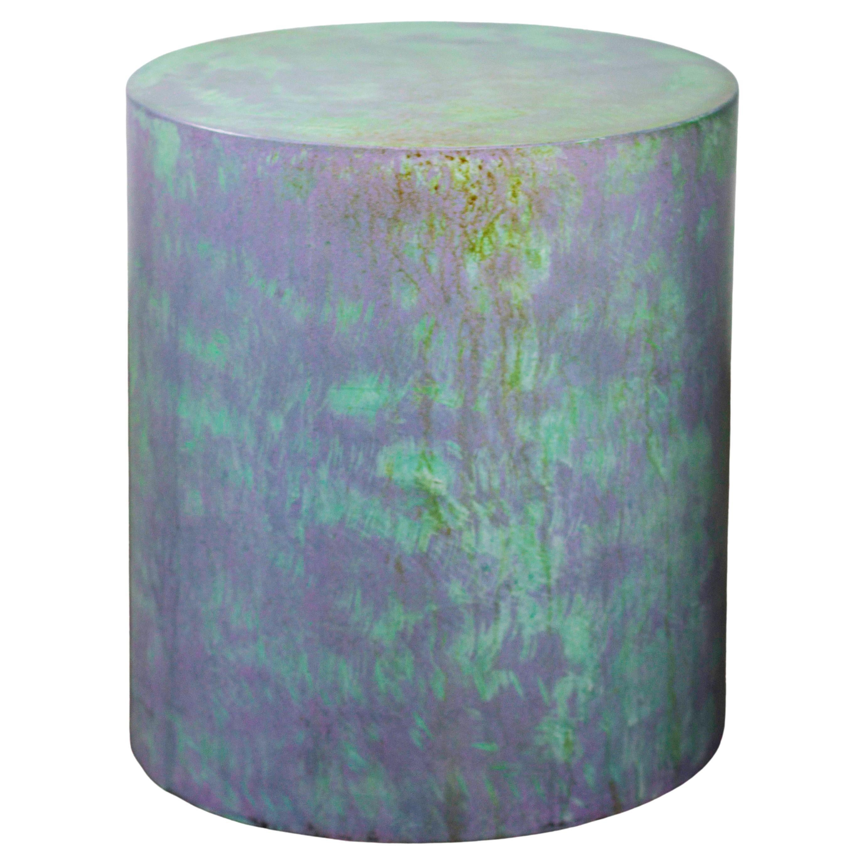 Handcrafted designer concrete drum line ZERO number 16 by Dylan Myers For Sale