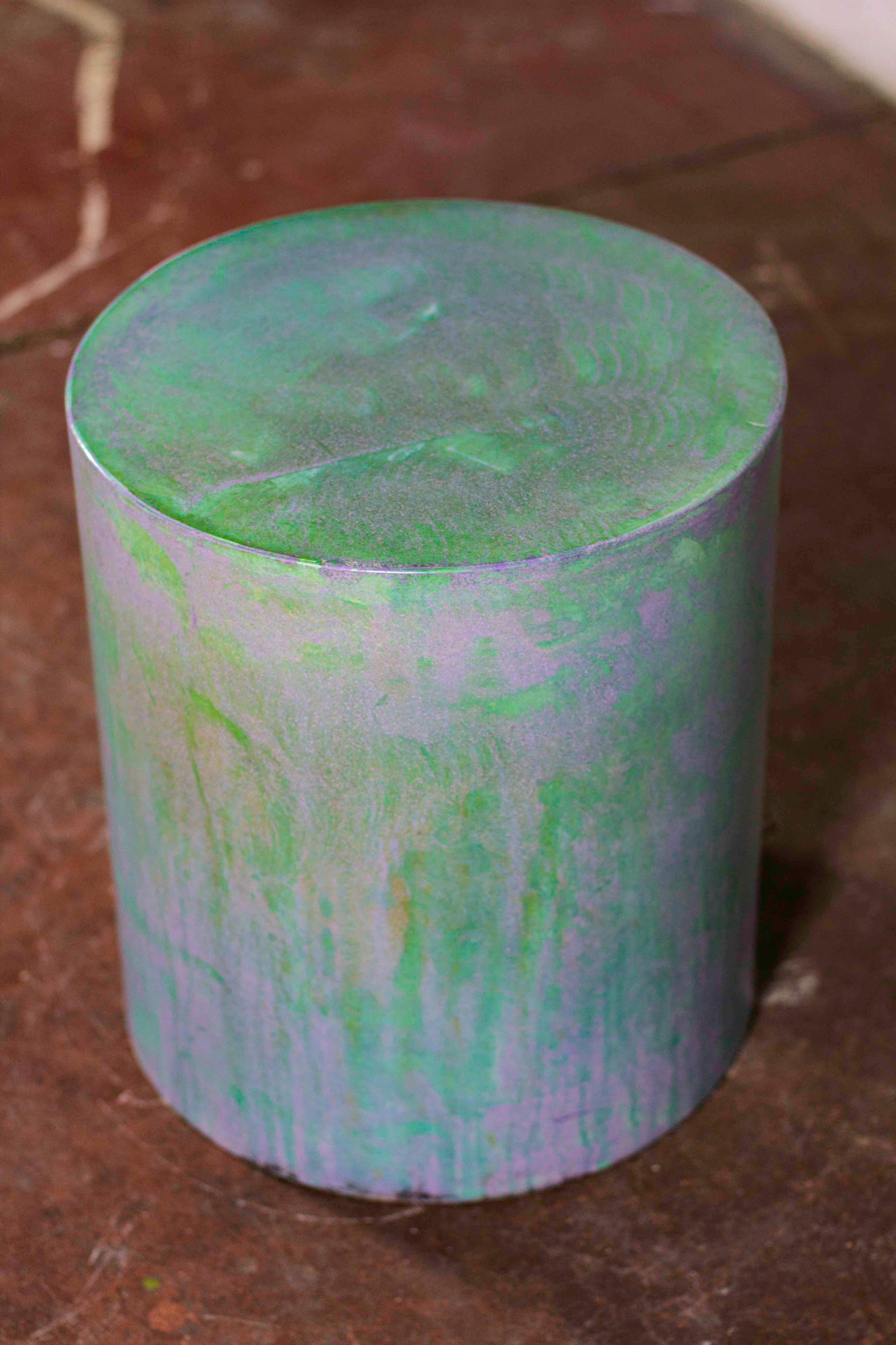 Contemporary Handcrafted designer concrete drum line ZERO number 17 by Dylan Myers For Sale