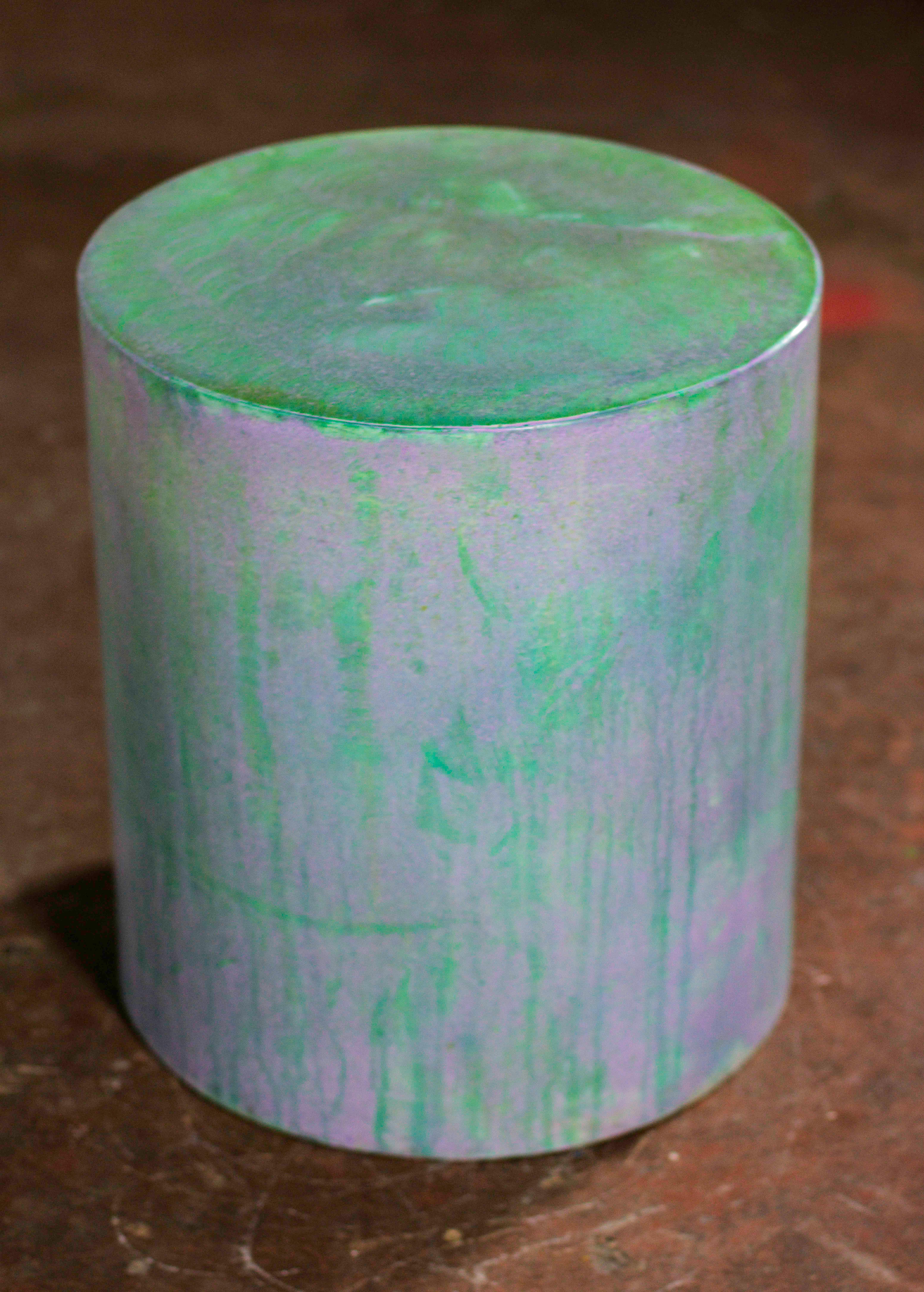 Concrete Handcrafted designer concrete drum line ZERO number 17 by Dylan Myers For Sale