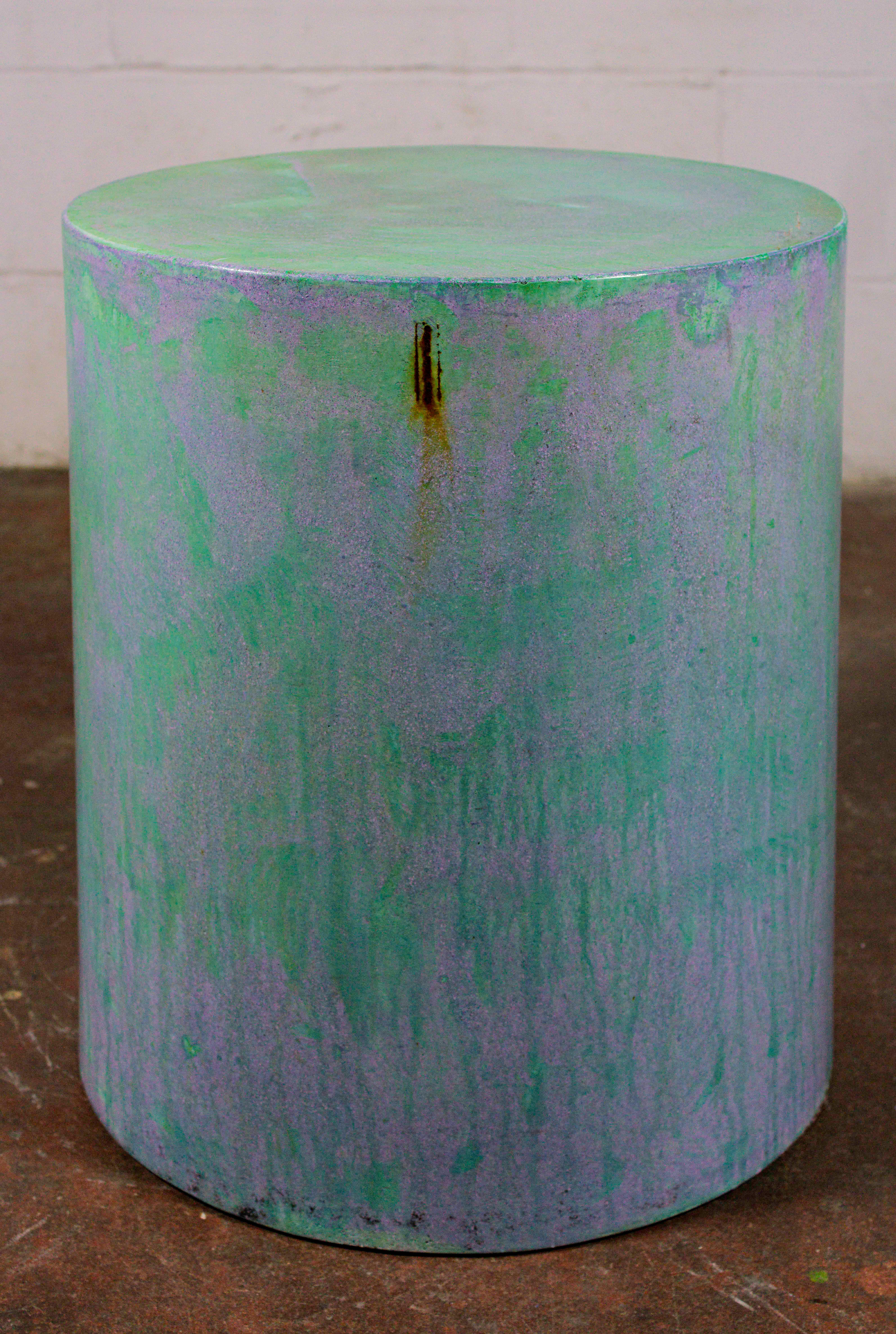 Handcrafted designer concrete drum line ZERO number 17 by Dylan Myers For Sale 1