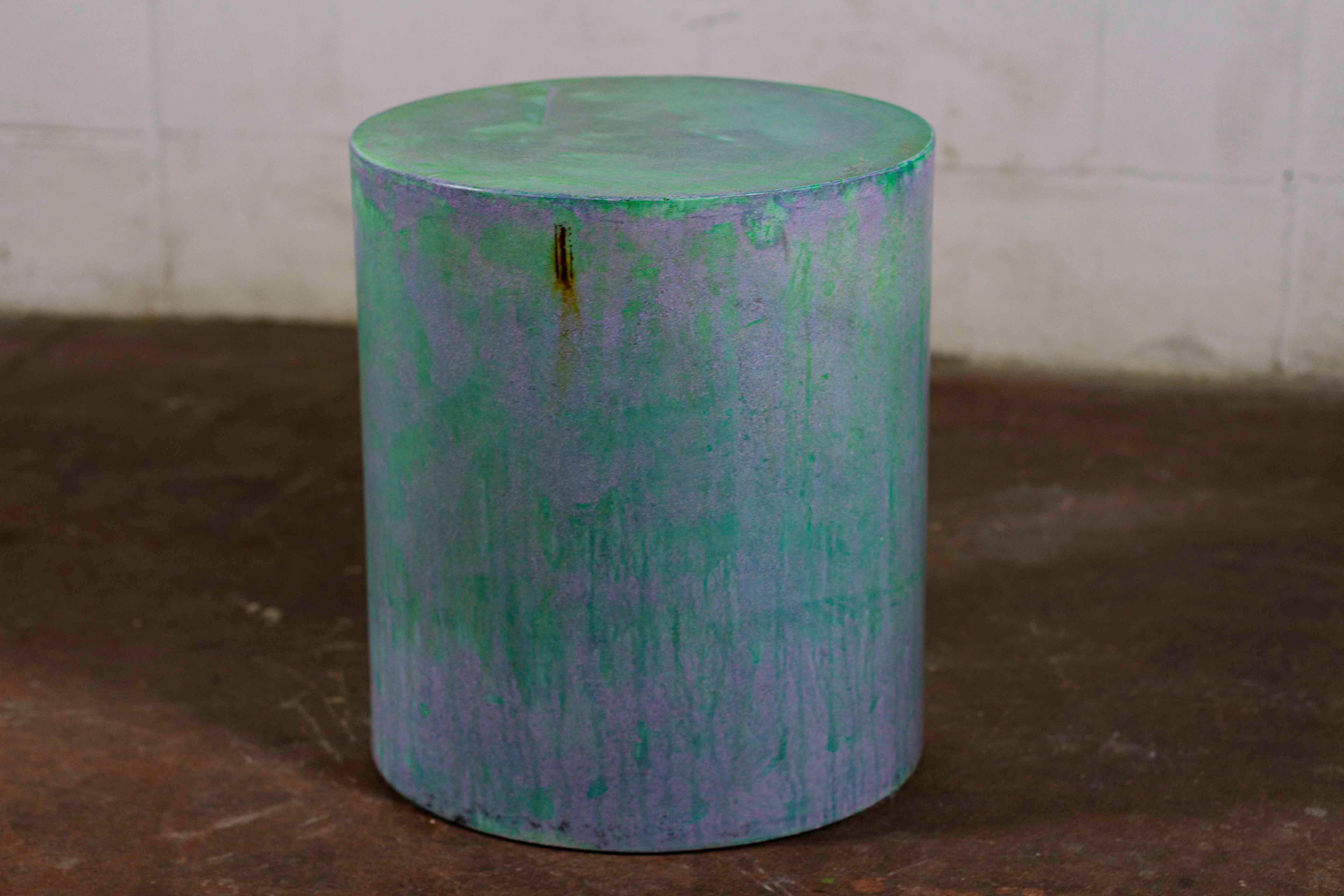 Handcrafted designer concrete drum line ZERO number 17 by Dylan Myers For Sale 2