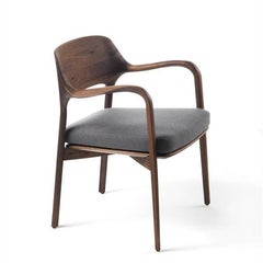 Poltrona Linea in noce massiccio